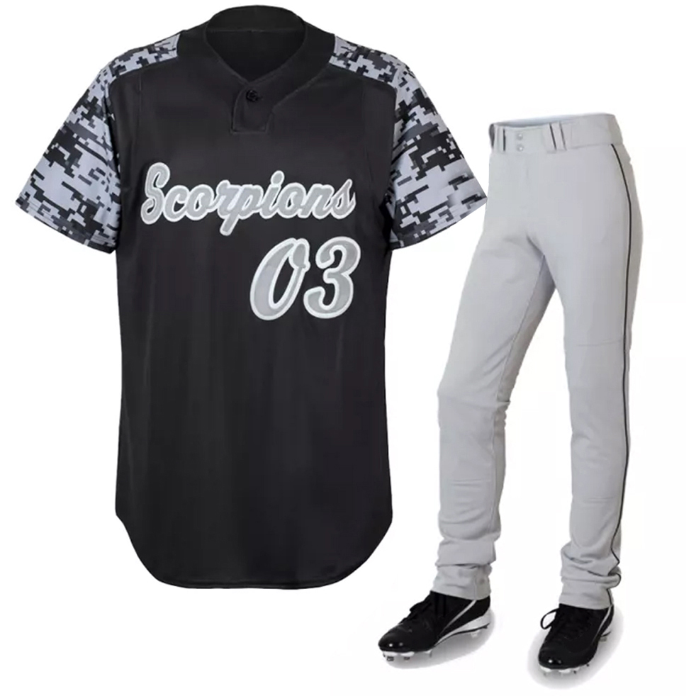 Camo Sleeve Printed Baseball Uniforms