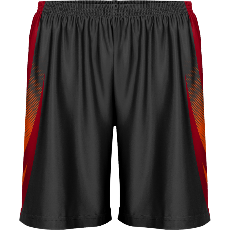 Black & Red Sublimation Printed Tennis Shorts